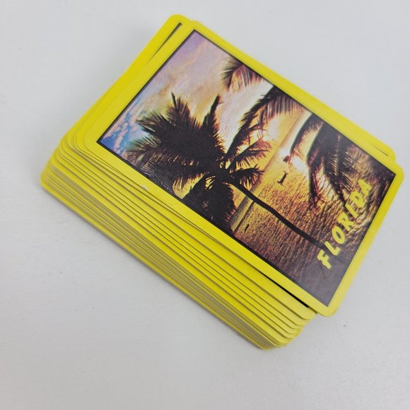 Vtg HK Florida Sunset Beach Ocean Scene Playing Cards Deck Standard 52 + Jokers - Picture 5 of 5